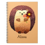 Cute Hedegel Animal Fun Eigen naam of Etiket Notitieboek (Voorkant)