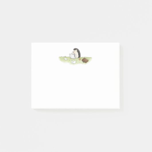 Cute Hedegel Animal met computerkleur Post-it® Notes (Voorkant)