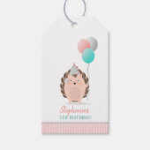 Cute Hedégel Birthday Cadeaulabel (Voorkant)