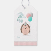 Cute Hedégel Birthday Cadeaulabel (Achterkant)