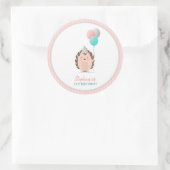 Cute Hedégel Birthday Ronde Sticker (Tas)