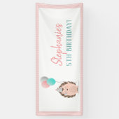 Cute Hedégel Birthday Spandoek (Verticaal)
