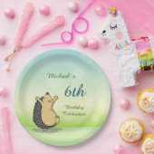 Cute Hedegel Custom Birthday Papieren Bordje (Feest)