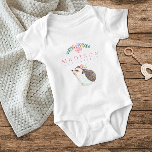 Cute Hedégel roze Baby Girl Romper