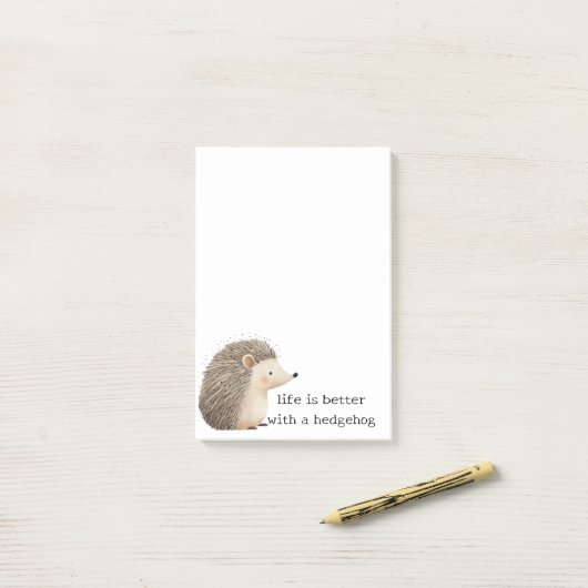 Cute Hedégels Post-it® Notes (Op bureau)