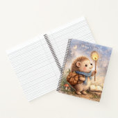 Cute Hedgehog & Firefly Personalized Kids Journal (Intérieur)