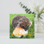 CUTE HEDGEHOG INVITATIE (Staand voorkant)