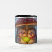 Cute Hedgehog Mushroom Woodland Coffee Mug (Centre)