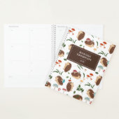 Cute Hedgehog Mushrooms Woodland Forest Animal (Devant avec enveloppe)