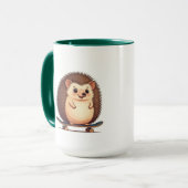 Cute Hedgehog Patinage Mug - Fun Animal Coffee & T (Devant gauche)