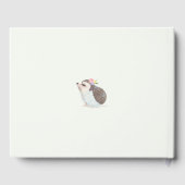 Cute Hedgehog rose fille Baby shower livre d'invit (Verso)