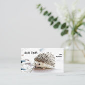 Cute Hedgehog Vétérinaire Carte de visite standard (Debout devant)