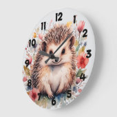 Cute hedgehog with Spring flowers Grote Klok (Hoek)