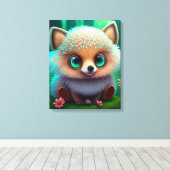 Cute Hedgel Canvas Afdruk (Insitu (Houten vloer))