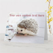 Cute Hedgel - Custom Kaart (Gele Bloem)