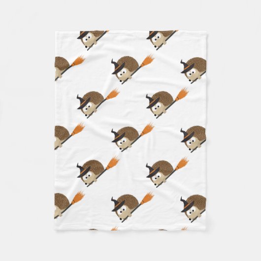 Cute Hedgel g Witch Fleece Deken (Voorkant)