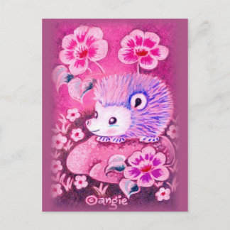 Cute hedgel on a Rock Briefkaart
