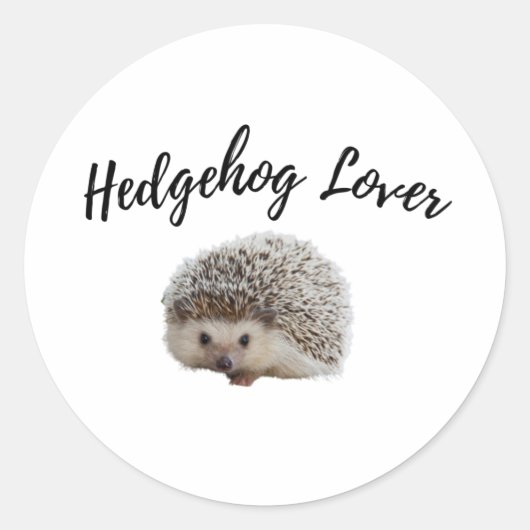 Cute Hedgel Ronde Sticker (Voorkant)