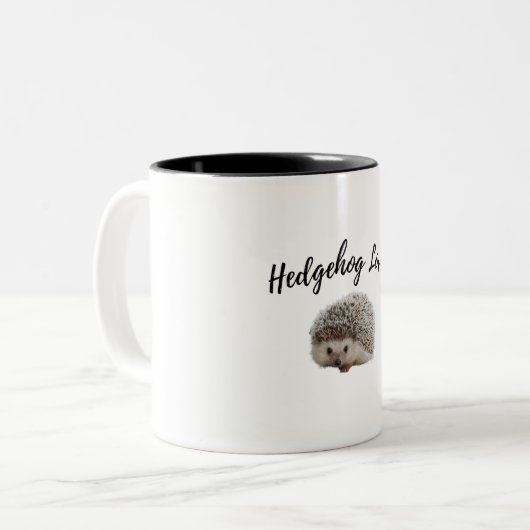 Cute Hedgel Tweekleurige Koffiemok (Voorkant links)