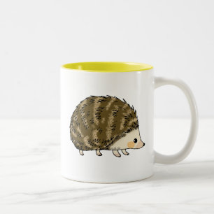 Cute hedgel tweekleurige koffiemok