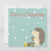 Cute Hedgel | Virtuele kerstfeestdag Kaart (Achterkant)