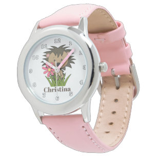 Cute hedgel voegt naamhorloge toe horloge
