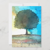 Cute Hedgel Waterverf Woodland Animals Fox Hare Kaart (Achterkant)