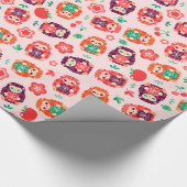 Cute Hedgie Pattern - Birthday Wrapping Paper Cadeaupapier (Hoek)