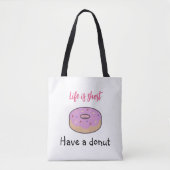 Cute heeft een donut draagtas (Voorkant)