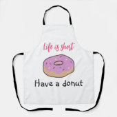 Cute heeft een donut schort (Voorkant)