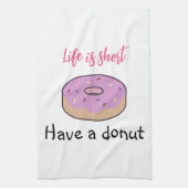 Cute heeft een donut theedoek (Verticaal)