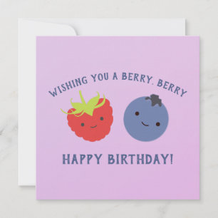 Cute heeft een gelukkige Berry Birthday Kawaii Ber Kaart