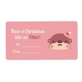 Cute heeft een kerstfeest als geen Otter Decor Etiket