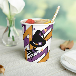 Cute Heksen Halloween Zig Zag Confetti Papieren Be Bekers