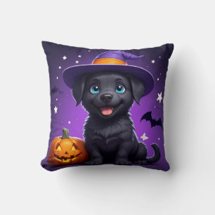 Cute Heksenhoed Puppy Halloween 🐶 Kussen