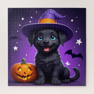 Cute Heksenhoed Puppy Halloween 🐶 Legpuzzel