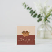 Cute Herfst Acorn Herfst Autumn Thanksgiving Harte Vierkante Visitekaartje (Staand voorkant)