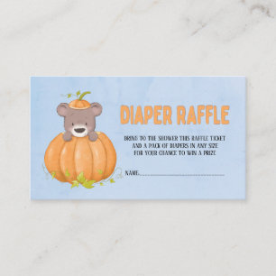 Cute Herfst Autumn Beer Pumpkin Diaper Raffle Visitekaartje