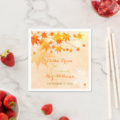 Cute Herfst Maple Tree Wedding Servetten (Insitu)
