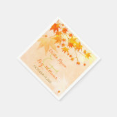 Cute Herfst Maple Tree Wedding Servetten (Hoek)