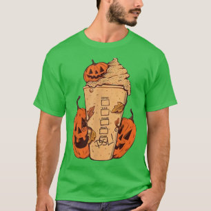 Cute Herfst Vibes Coffee Pumpkin Spice Latte Drink T-shirt