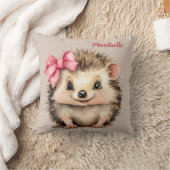 Cute Hérisson Filles Jeu Personnalisé Oreiller (Couverture)