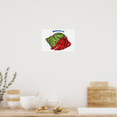 Cute hermit crab cartoon illustration poster (Keuken)