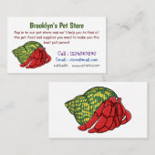 Cute hermit crab cartoon illustration visitekaartje (Voorkant / Achterkant)