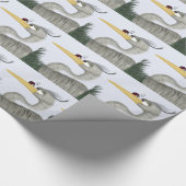 Cute Heron en Ladybug Cadeaupapier (Hoek)