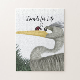 Cute Heron en Ladybug Legpuzzel