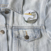 Cute Heron en Ladybug Ronde Button 5,7 Cm (In situ)