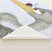 Cute Heron en Ladybug Sherpa Deken (3/4)