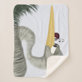 Cute Heron en Ladybug Sherpa Deken (Voorkant)