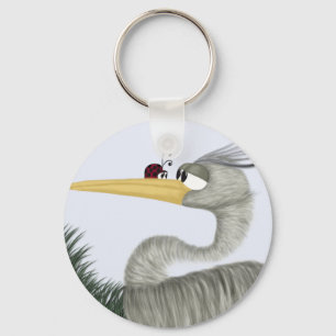 Cute Heron en Ladybug Sleutelhanger